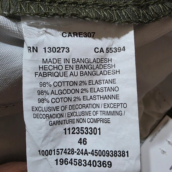 Lee Cargo Shorts Comfort Active Stretch Relaxed Fit Men's Size 46 Green Camo - Picture 8 of 8